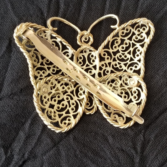 Vintage Butterfly Hair Clip Barrette - Picture 2 of 5